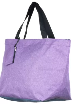 Geanta shopper multifunctionala medie din material textil panzat, lila imagine