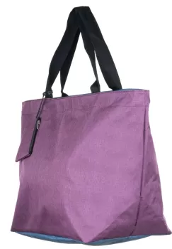 Geanta shopper multifunctionala medie din material textil panzat, mov imagine