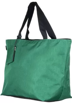 Geanta shopper multifunctionala medie din material textil panzat, verde imagine