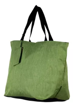 Geanta shopper multifunctionala medie din material textil panzat, verde deschis imagine