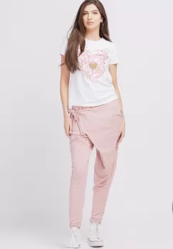 Pantaloni roz prafuit, petrecuti, din bumbac imagine