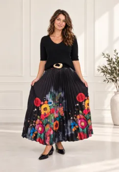 Pulover dama cu maneca scurta raglan si decolteu in V, negru imagine