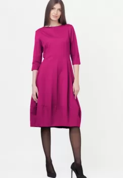 Rochie lalea din jerseu de bumbac, fucsia imagine