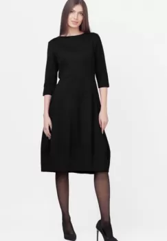 Rochie lalea din jerseu de bumbac, neagra imagine