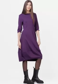 Rochie lalea din jerseu de vascoza, mov inchis imagine