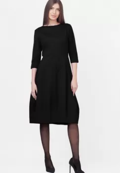 Rochie lalea din jerseu de vascoza, neagra imagine