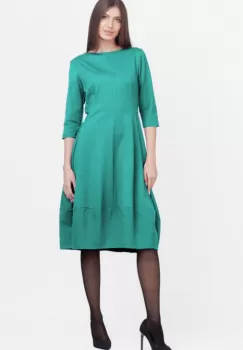 Rochie lalea din jerseu de vascoza, turcoaz imagine