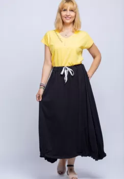 Tricou galben din bumbac Good Girls imagine