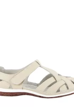Balerini bej din piele naturala 5101 M5 imagine