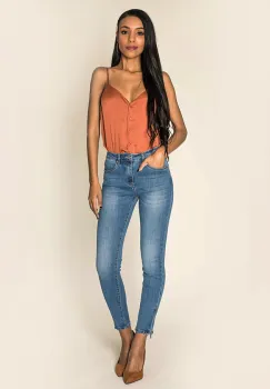Blugi Dama Albastri Slim Nina Carter P117-5 M10 imagine
