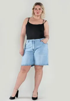 Blugi dama basic marime mare Nina Carter albastru deschis P618-6 M7 imagine