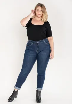 Blugi  dama basic marimi mari Nina Carter albastri P608-9 M10 imagine