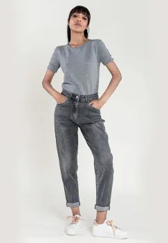 Blugi dama Mom Fit Nina Carter Gri P502-17 M8 imagine