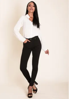 Blugi Dama Push-up Skinny Nina Carter Negri P106N M8 imagine