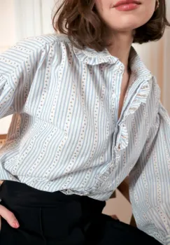 Camasa in dungi premium si imprimeu floral ASD95088 imagine