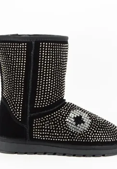 Cizme negre din piele naturala W8008 112 imagine