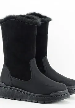 Cizme negre imblanite 21-Q71 111 imagine
