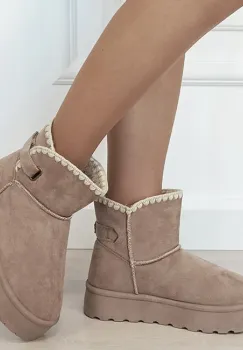 Cizme scurte kaki imblanite DAY9058 116 imagine