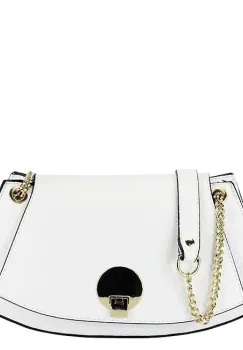 Geanta alb eleganta din piele naturala 1488 122 imagine