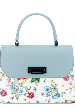 Geanta albastra cu imprimeu floral 8959 124 imagine