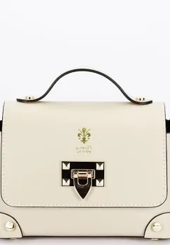 Geanta bej din piele naturala 1616 131 imagine