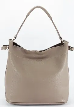 Geanta bej taupe FloraCO Paris cu borseta detasabila F6966 M11 imagine