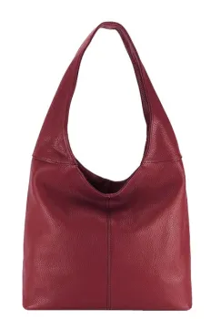Geanta bordeaux de talie mare din piele naturala 8924 127 imagine