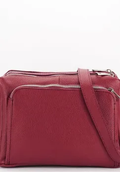 Geanta bordeaux din piele naturala Camelia 124 imagine