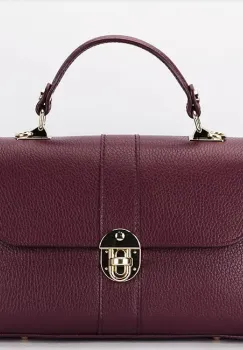 Geanta bordo din piele naturala 1724 132 imagine