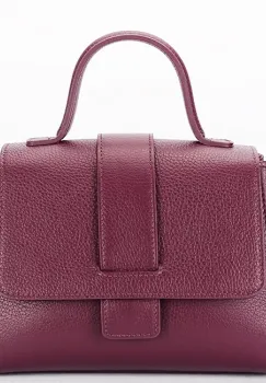 Geanta burgundy din piele naturala 1047 123 imagine