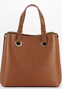 Geanta camel medie din piele naturala 8916 129 imagine