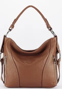 Geanta camel medie din piele naturala 8931 124 imagine