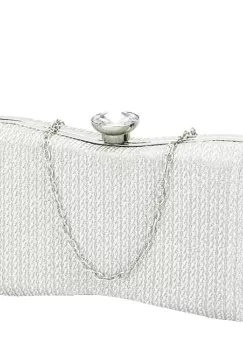 Geanta clutch argintie BJH-22718 05 imagine