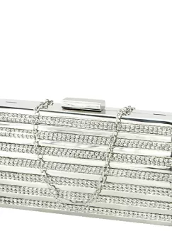 Geanta clutch argintie V-186BB 05 imagine