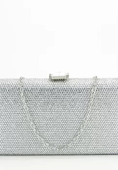 Geanta clutch argintiu cu pietricele BJH-715 06 imagine