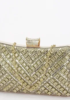 Geanta clutch aurie cu model 3d BYH-87900 06 imagine