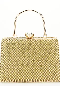Geanta clutch aurie cu pietricele BYH-877 05 imagine