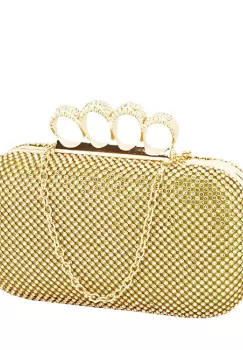 Geanta clutch auriu cu pietricele 2016-5 05 imagine