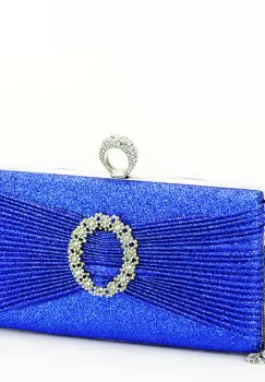 Geanta clutch cu brosa BYH8815 05 Albastru imagine