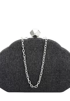 Geanta clutch negru cu sclipici BHY-5041 05 imagine