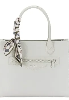 Geanta crem David Jones Paris cu esarfa  CM7642-1 11 imagine