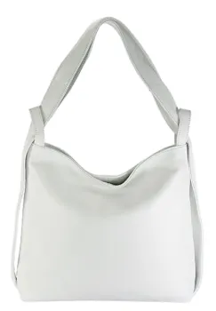 Geanta din piele naturala 2 in 1 alb 8919 132 imagine