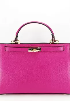 Geanta din piele naturala 8934 119 fuchsia imagine