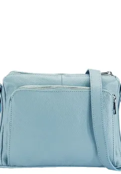 Geanta din piele naturala albastru deschis Camelia 124 imagine