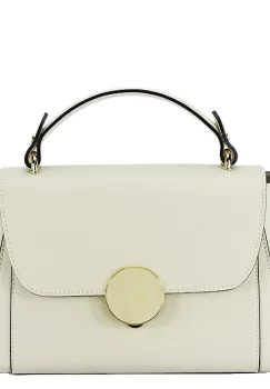 Geanta din piele naturala crem 1590 123 imagine