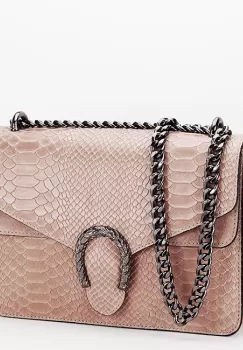 Geanta din piele naturala rose nude 1524 123 imagine