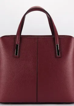 Geanta mare bordeaux din piele naturala 8922 M6 imagine