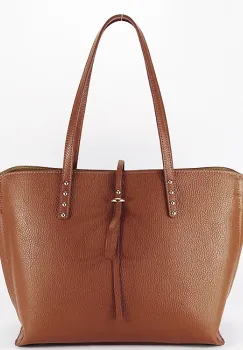 Geanta mare camel din piele naturala 1740 M8 imagine