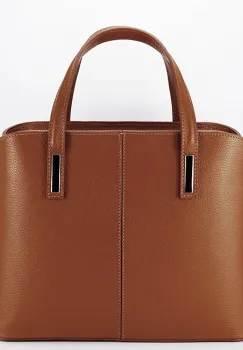 Geanta mare camel din piele naturala 8922 130 imagine