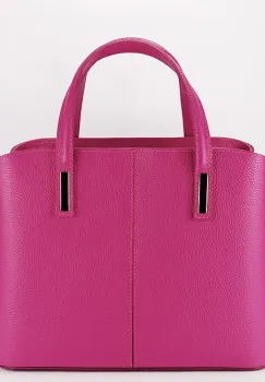 Geanta mare fucsia din piele naturala 8922 M6 imagine